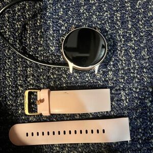 Elegant Pink Smartwatch with Black Display